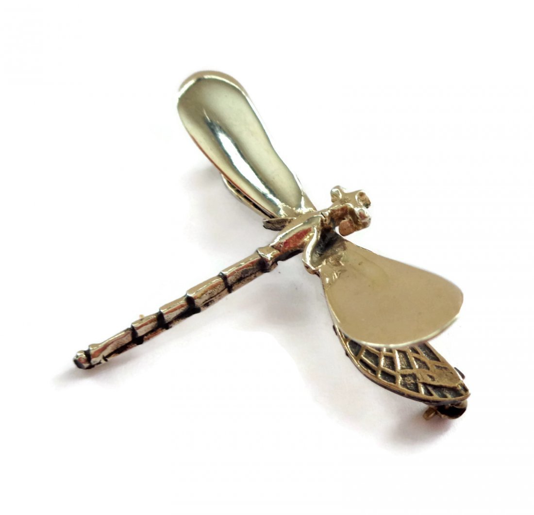 Sterling Silver 3 Dimensional Dragonfly Pin (1 of 4)