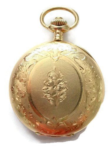 Antique 14K Large Pocket Watch Swiss Squirrel Hallmark (1 of 9)