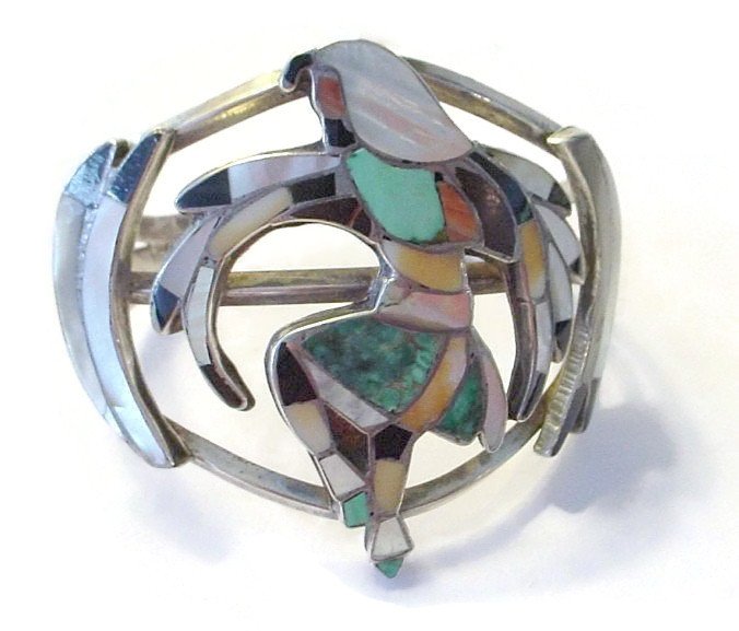 Zuni Inlay Bracelet Native American (1 of 3)