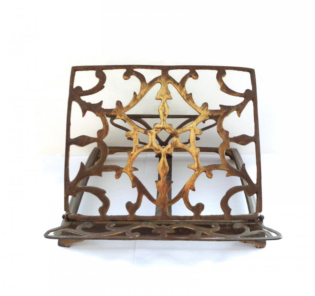 Brass Metal Openwork Book or Music Stand (1 of 4)