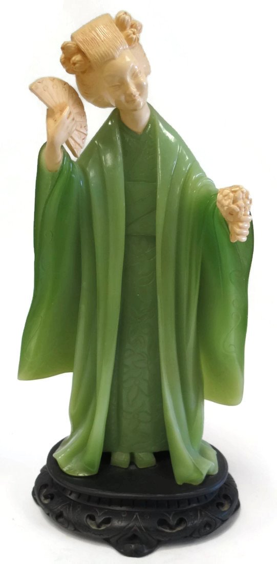 Figure of Asian Lady of Bakelite or Thermoplastic (1 of 3)