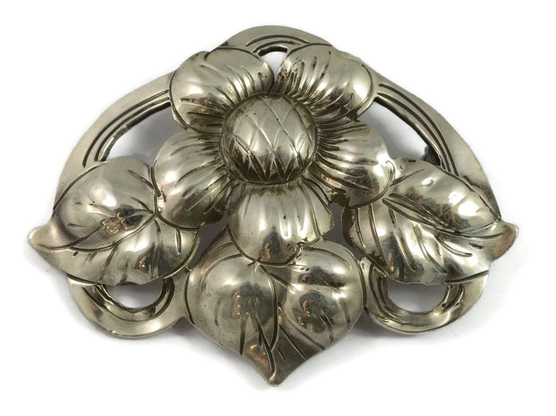 Kalo Hand Wrought Sterling Silver Daisy Pin (1 of 2)