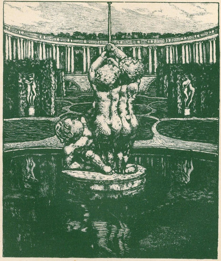 1909, I. A. Fomin “Kurzal”, Russian.: Lithography titled “Kurzal”, „Курзал на Минеральных Вода