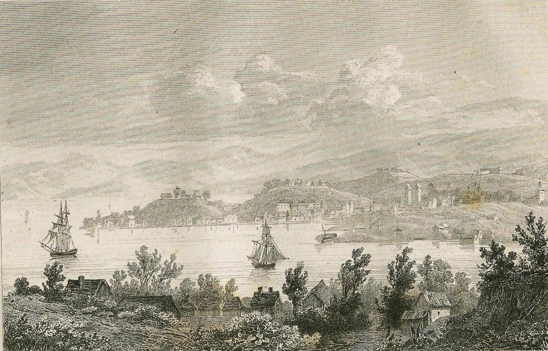 Bergen now. Norway. 1838.: Print from steel engraving titled „Bergen (Etat actuel)“.Drawn by Danvin.Engraver unknown.From M. Ph. Le Bas, Suede et Norwege, Paris, Editeurs Firmin Didot Freres, 1838.Notes: Norwege. 12. Lemait