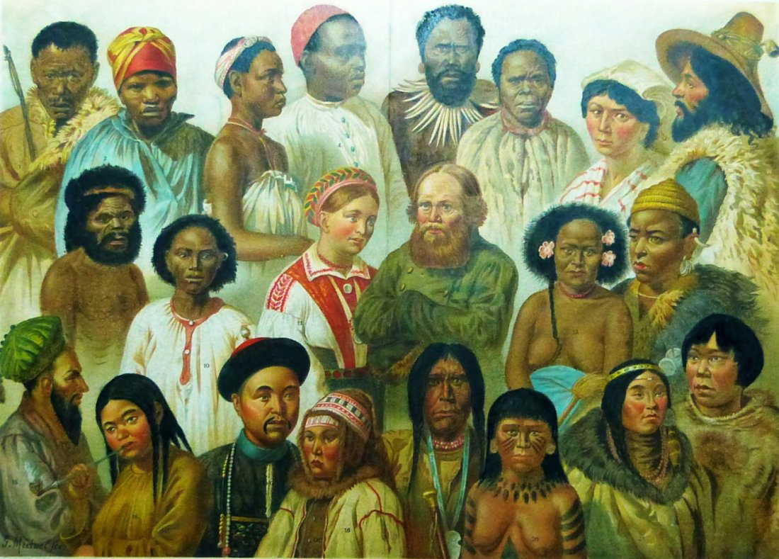 The main types of human race. 1896.