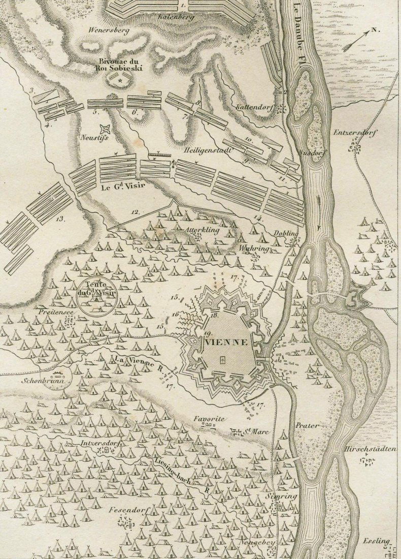 Plan of the Battle of Vienna September 12, 1683. Poland (1 of 3)