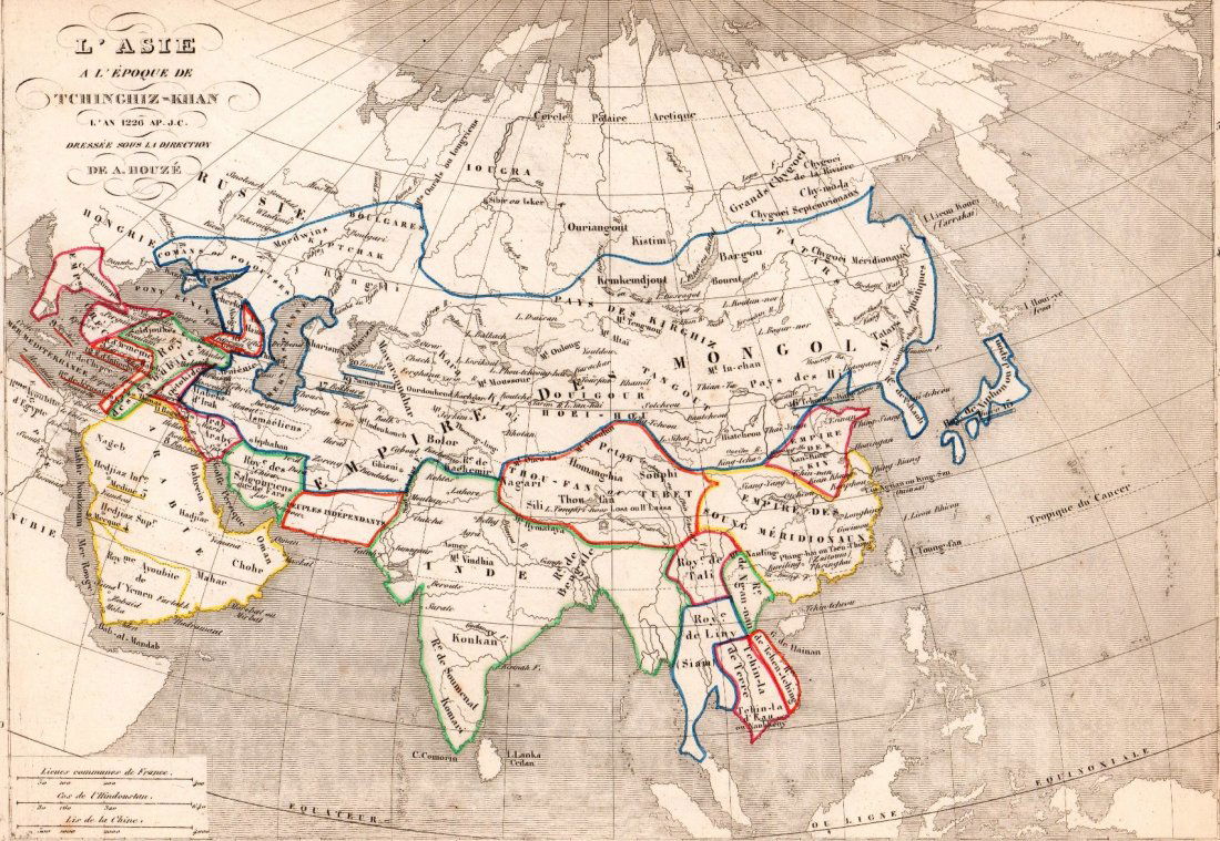 Map of  Asia At the time of Chingiz - Khan. (1 of 2)