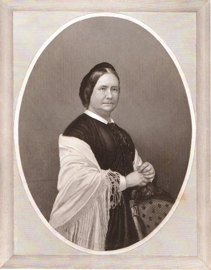 Portrait of Mrs. Phoebe Palmer. USA. 1859.: Print of steel engraving titled „Mrs. Phoebe Palmer“. Author unknown. Engraved by W. Wellstood Phoebe Palmer (December 18, 1807 – November 2, 1874) was an evangelist and writer who promoted the 