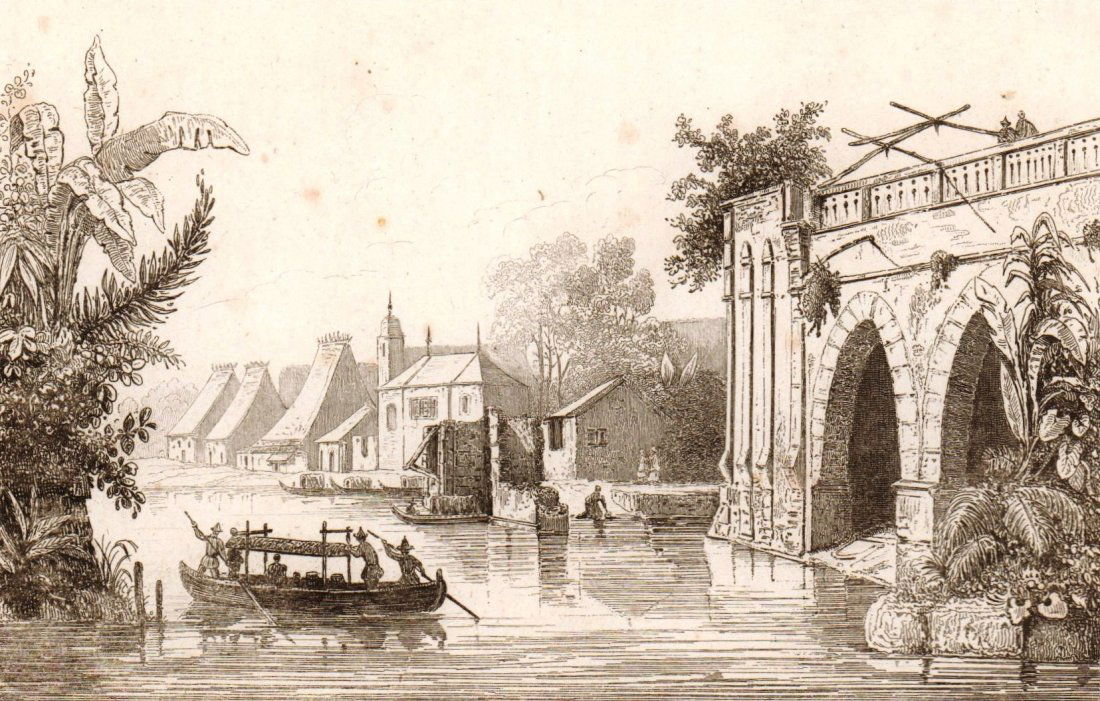 Ruins in a suburb of Manila. Philippines. 1836. (1 of 3)