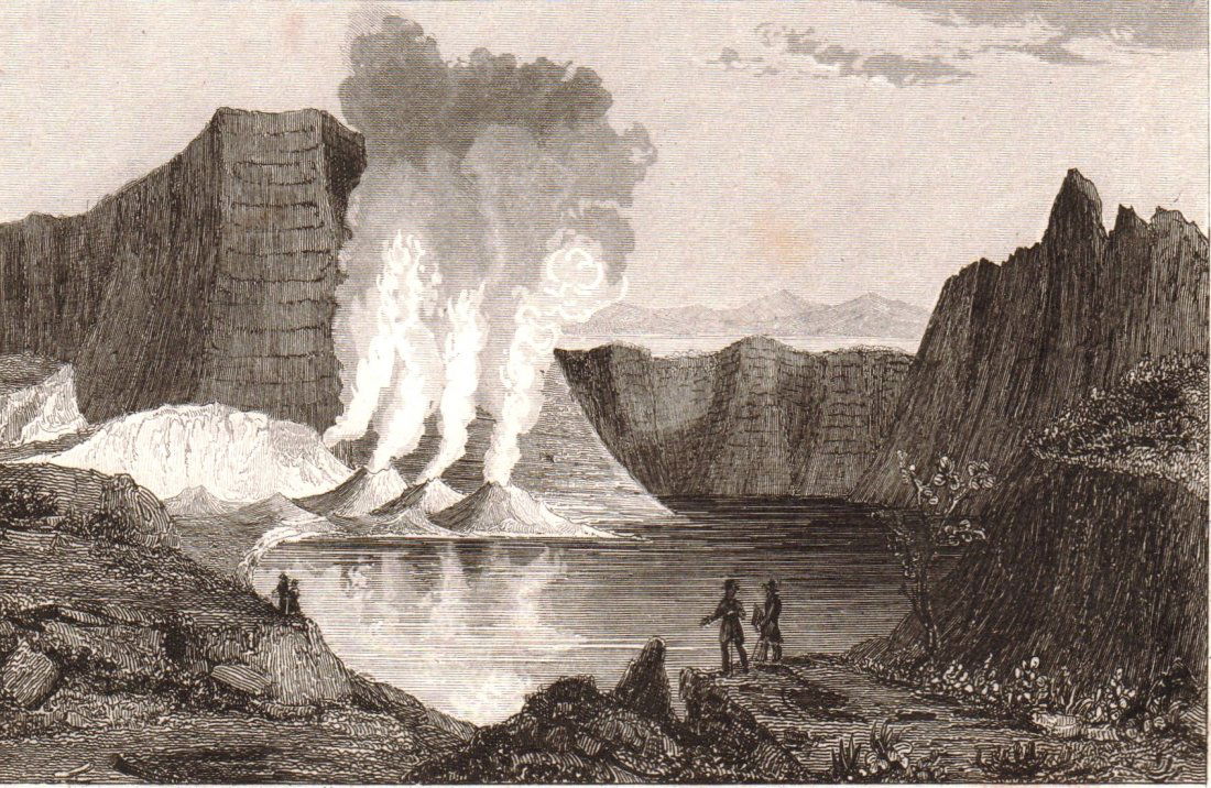 Taal Volcano in the Luzon Island. Philippines. 1836. (1 of 3)