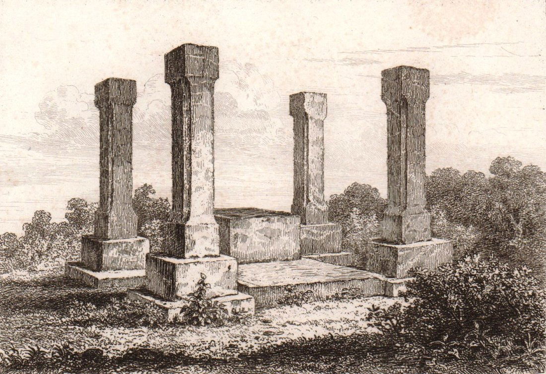 Throne of King in Axum. Abyssinia. Africa. 1835 - 1841 (1 of 3)