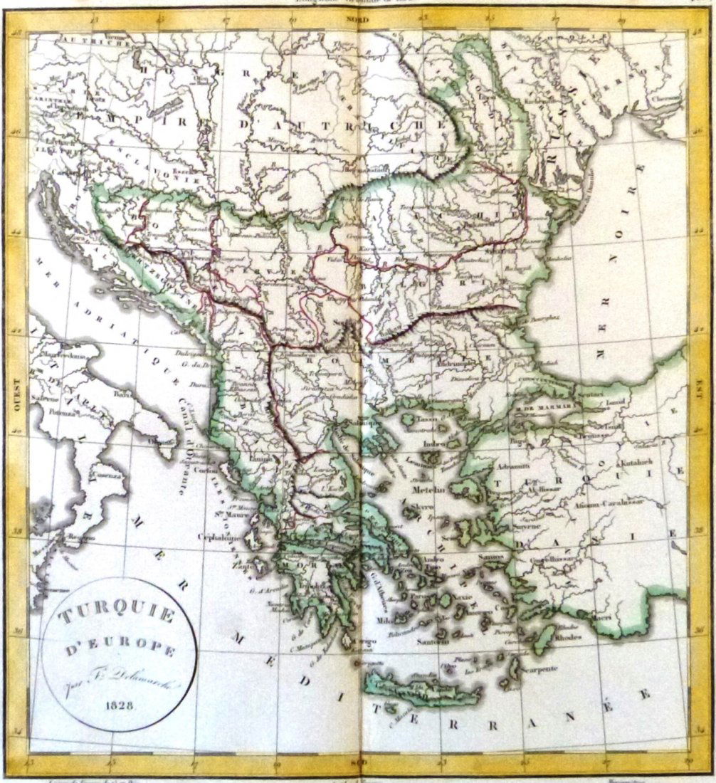 Map of European Turkey.  1828. (1 of 2)
