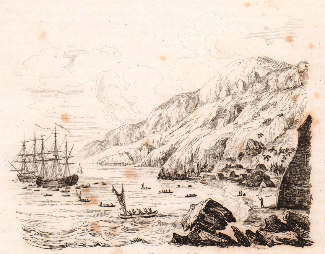 M. Dumont D’Urville. Ships of Captain James Cook. 1834. (1 of 3)
