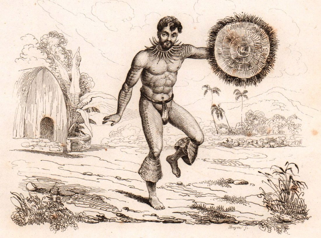 M. Dumont D’Urville. Dancer of Hawaii. 1834. (1 of 3)