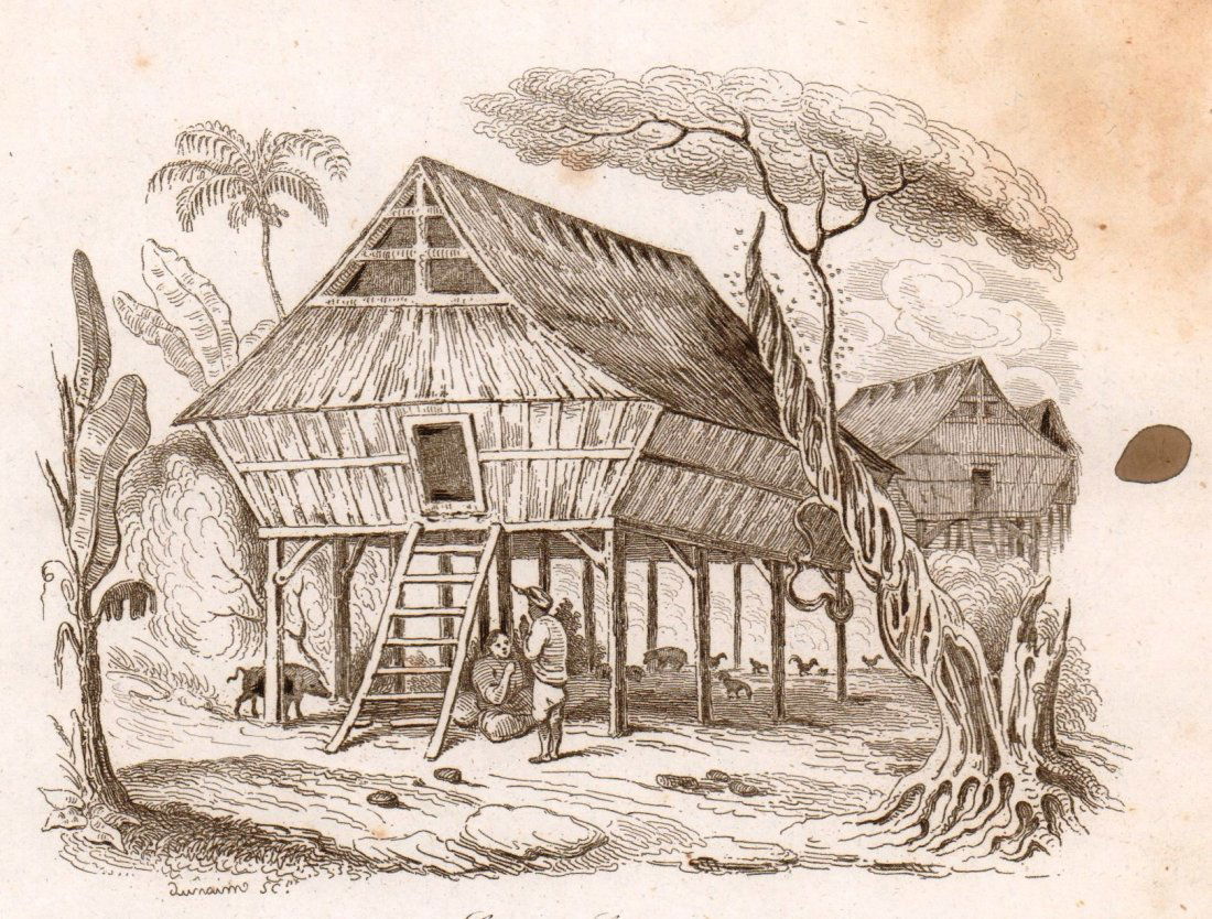 M. Dumont D’Urville. House of Sumatra. Indonesia. 1834. (1 of 3)