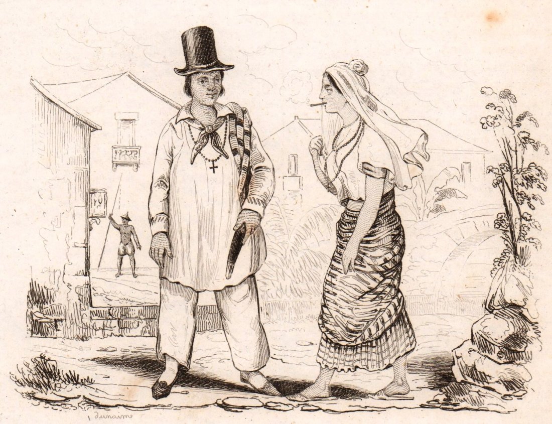 Man and Woman - Tagals. Philippines. 1834. (1 of 3)