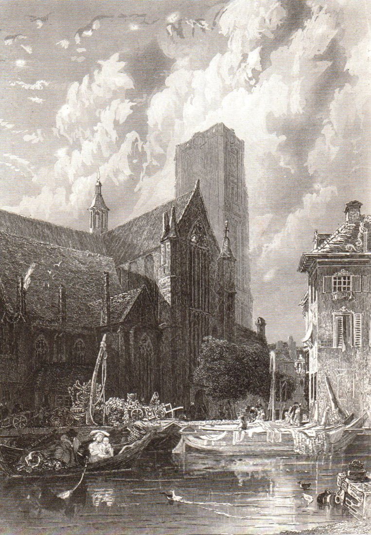 View of the Cathedral of Rotterdam. Holland. 1859. (1 of 3)