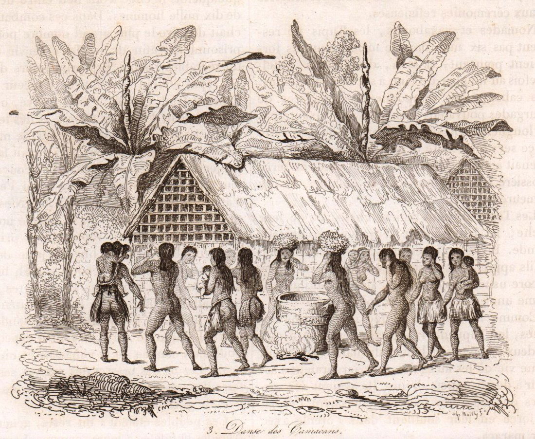 Dancing Camacans. Brazil. 1836. (1 of 3)