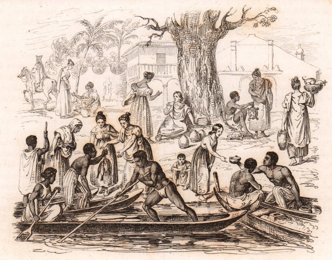 Going out of Monpax. Colombia. 1836.: Print of steel engraving titled „Marche de Monpax“. Drawn by unknown. Engraved by unknown. From „Voyage pittoresque dans les deux Ameriques. Resume general de tous les voyages“ by M. Alcide D�