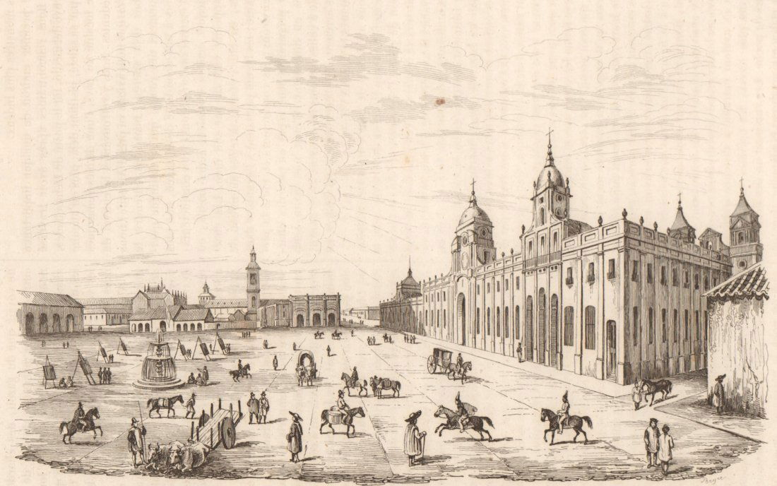 Plaza de Santiago. Chile. 1836. (1 of 3)
