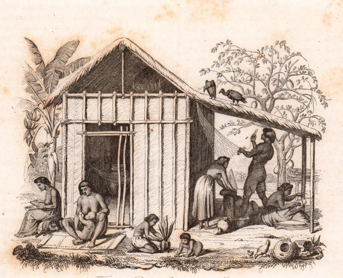 Indian Fishermen Family of Magdalena. Colombia. 1836. (1 of 3)