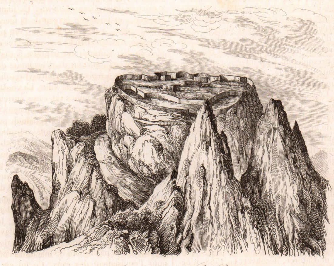 Ancient fortress near San Pablo. Mexico. 1836. (1 of 3)