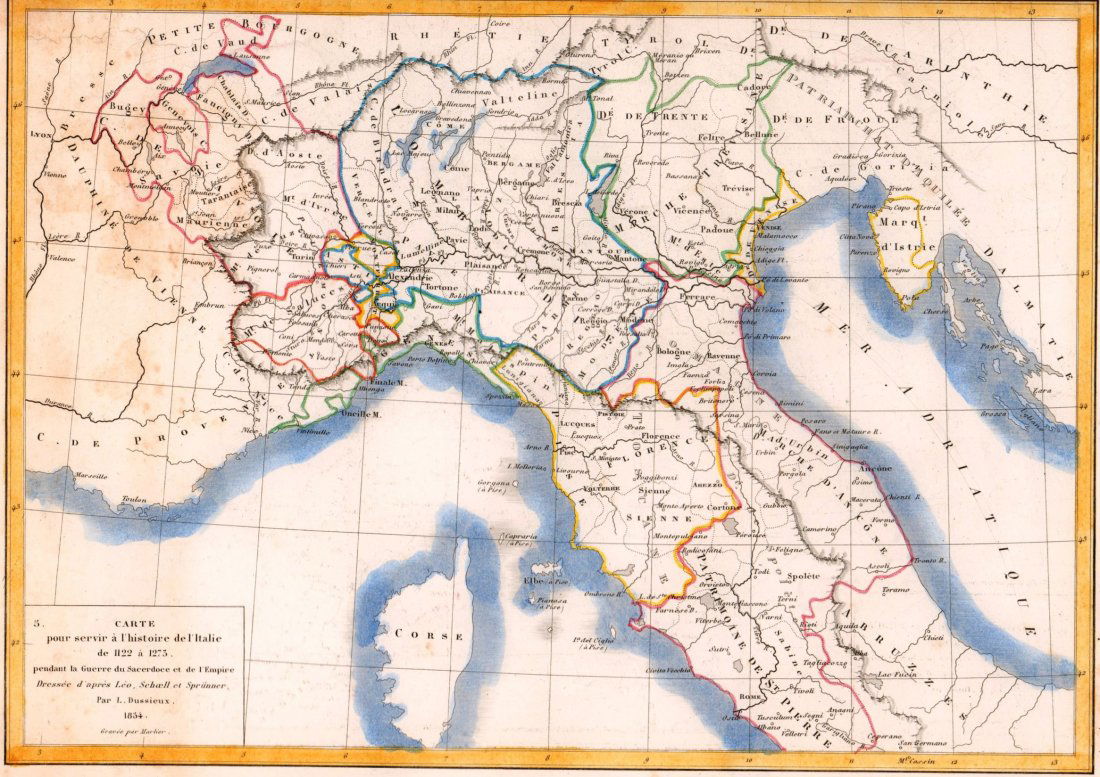 Map of Italy. Europe. 1854. (1 of 3)