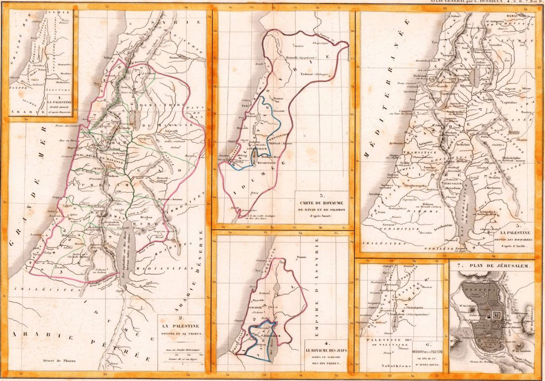 Map of Holy Lands. 1854. (1 of 3)