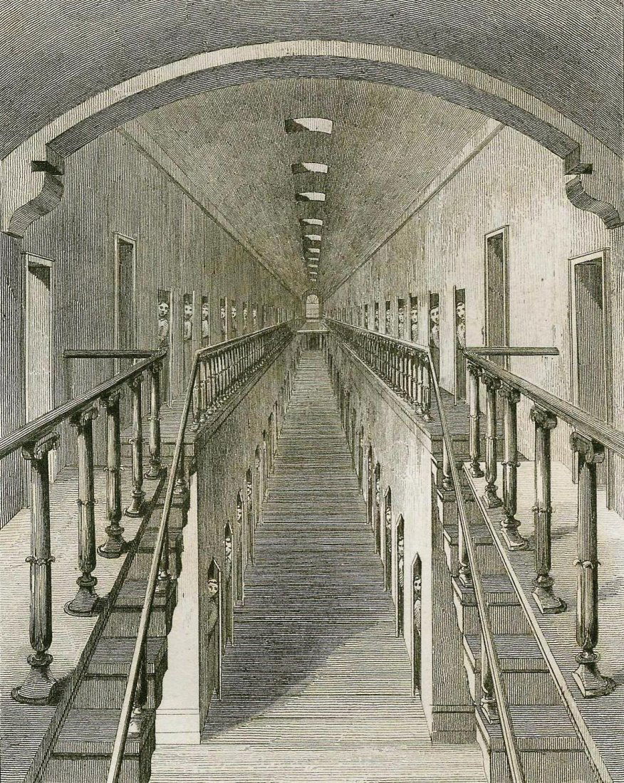 Penitentiary Interior in Philadelphia. USA. 1843. (1 of 3)