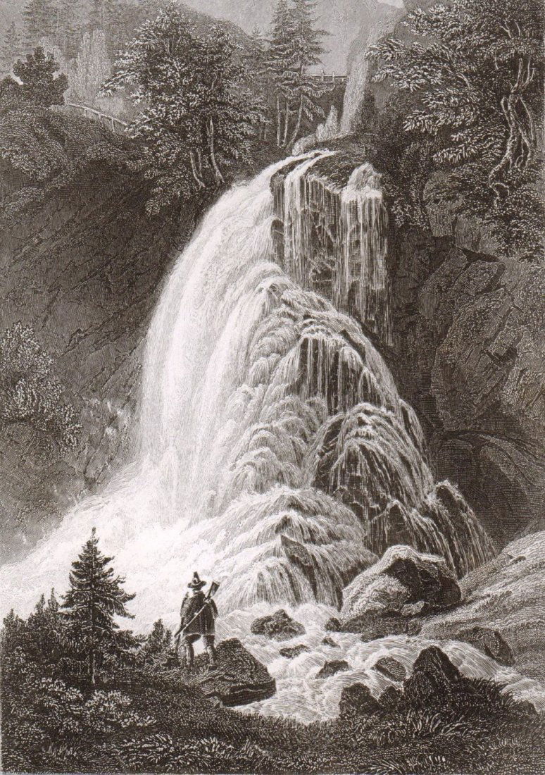 The Gollinger fall in Tirol. Austria. 1850. (1 of 3)