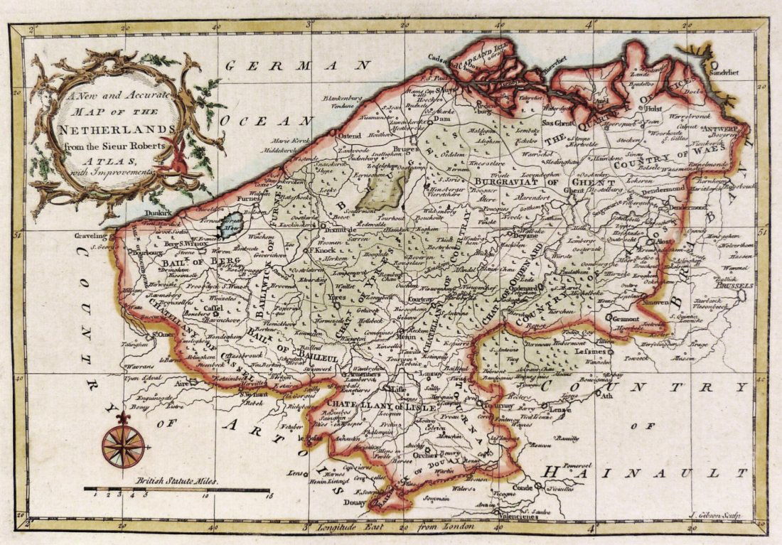 An Accurate Map of the Netherlands. Europa. 1773. (1 of 4)
