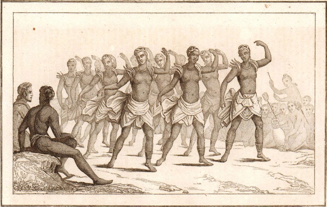 Dancing Women. Hawaii Islands. 1837. (1 of 3)