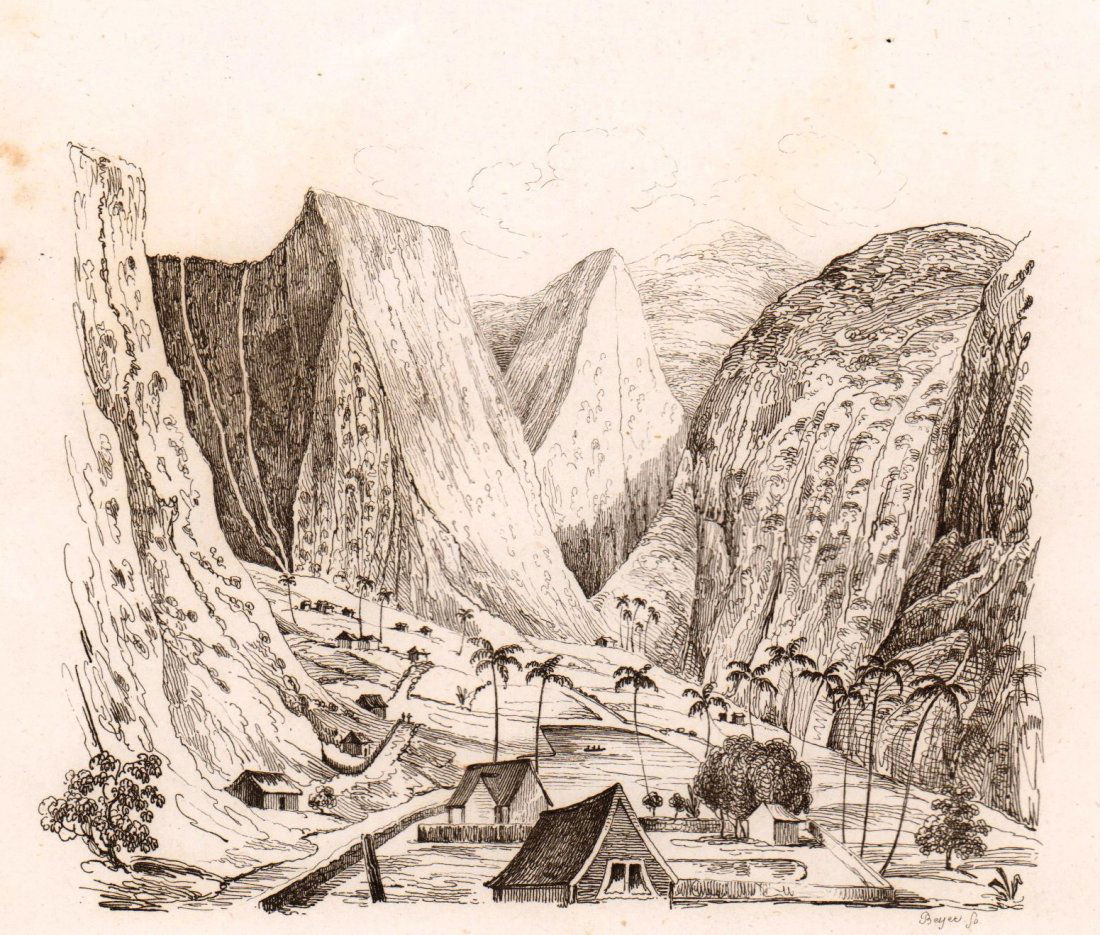 Valley of Wai-pio. Hawaii. 1835. (1 of 3)