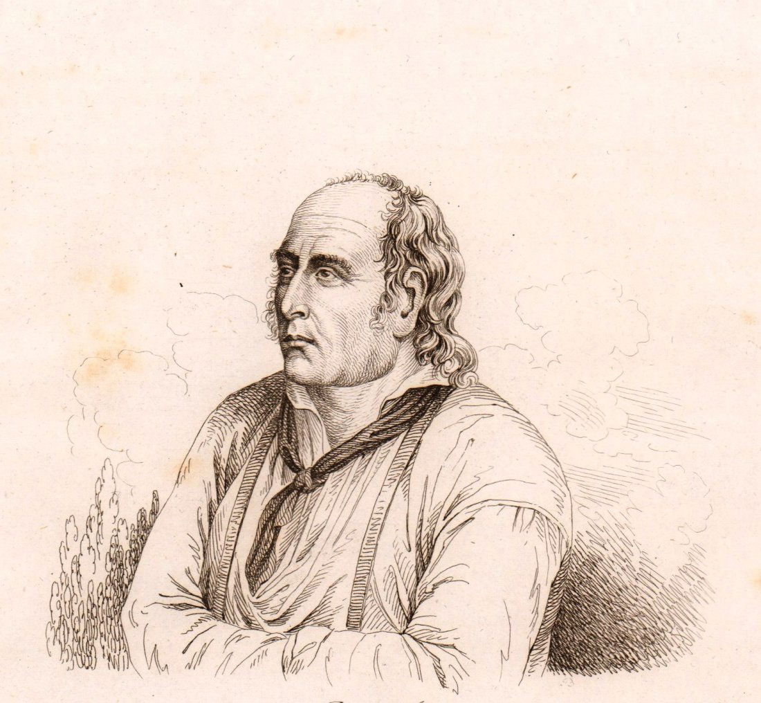 Portrait of John Adams. Pitcairn island. 1835. (1 of 3)