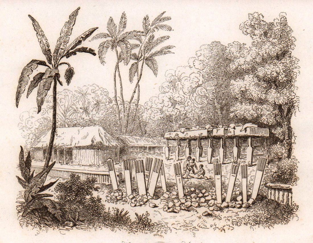 Altars. Tahiti.  Polynesia. 1835. (1 of 3)