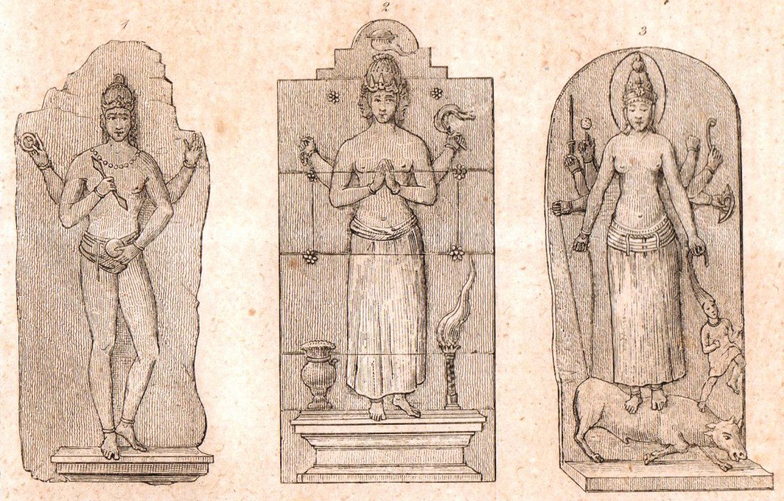 Statues of Deities. Java. Indonesia. 1836. (1 of 3)