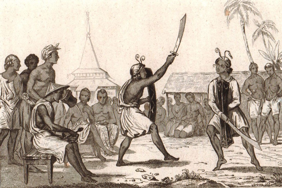 Dance. Buru island. Indonesia. 1863. (1 of 3)