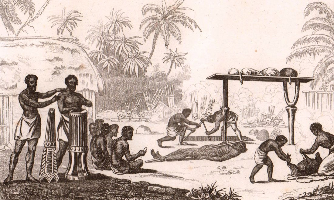 Human sacrifice. Oceania. 1863. (1 of 3)