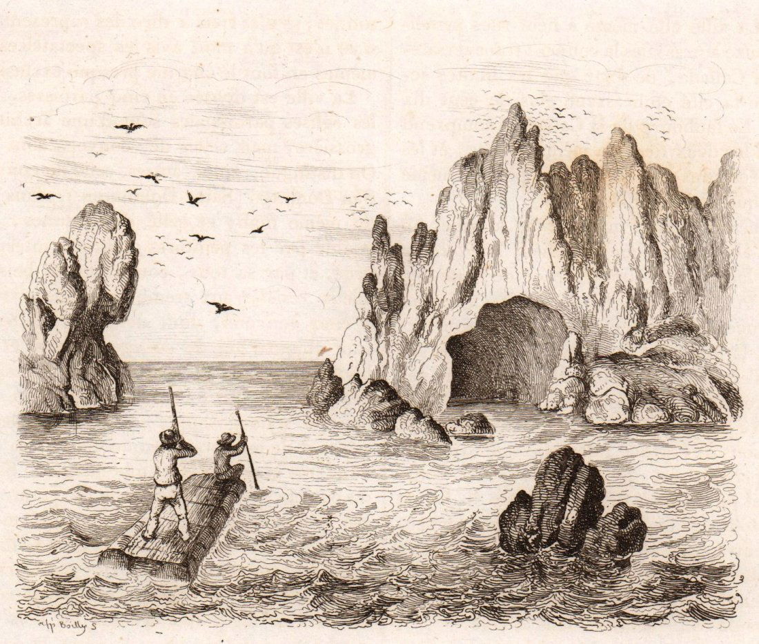 Hunting in rafts on the BioBio in Chile. 1836. (1 of 3)