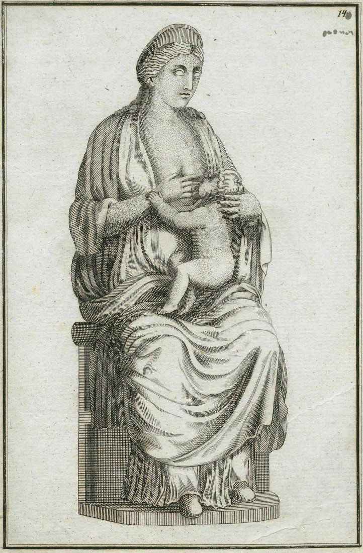 Woman with a baby. Ancient Greece. ~17th-18th. (1 of 2)