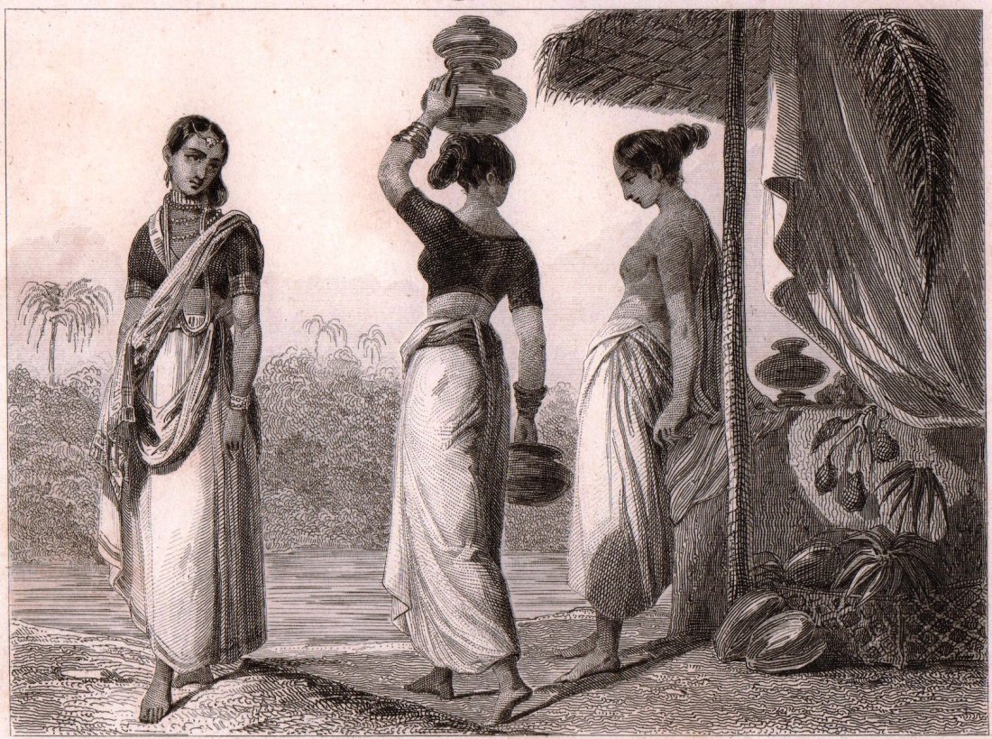 Women of different conditions. India. 1845. (1 of 2)