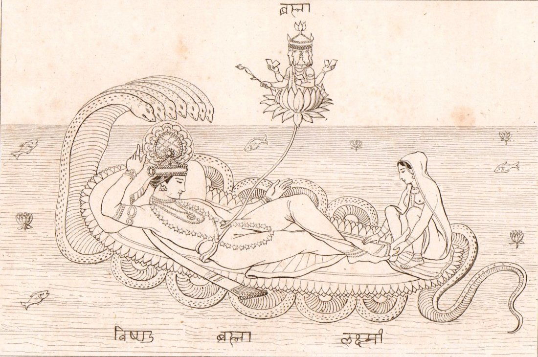 Vishnu and Lakshmi. India. 1845. (1 of 2)