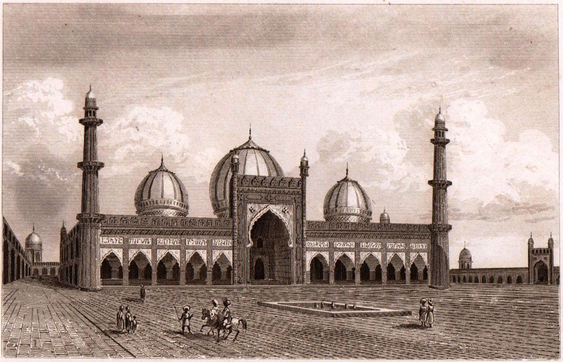 Jumma Mosque of great Musdjid at Dethy. India. 1845. (1 of 2)