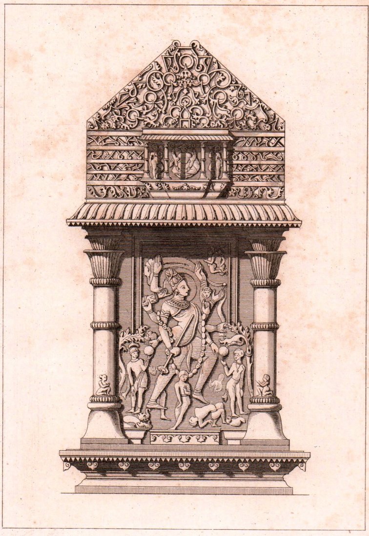 Niche carved into the Hall of Bartoli. India. 1845. (1 of 2)