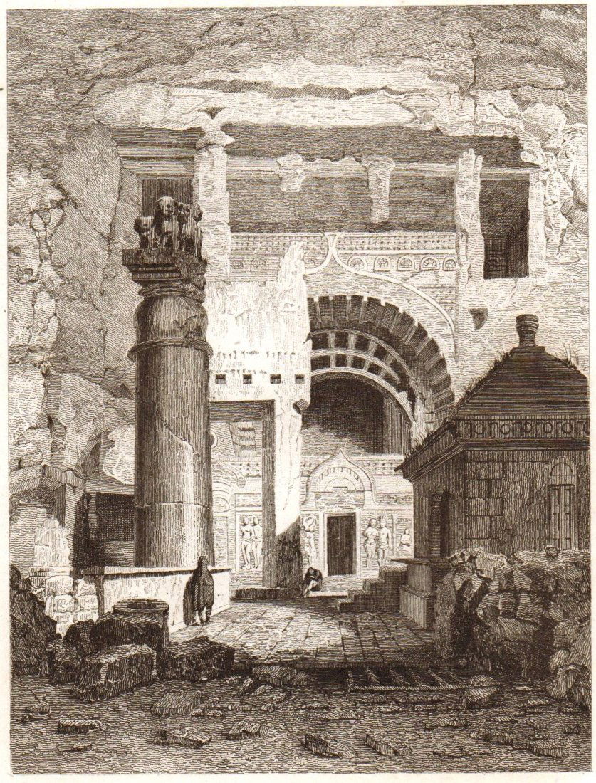 Cellars Karli. India. 1845. (1 of 2)