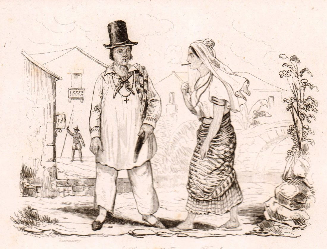 Men and Women Tagals. Philippines. 1835. (1 of 3)