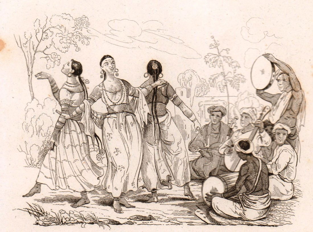 Natche, Hindu dance. India. 1835. (1 of 3)