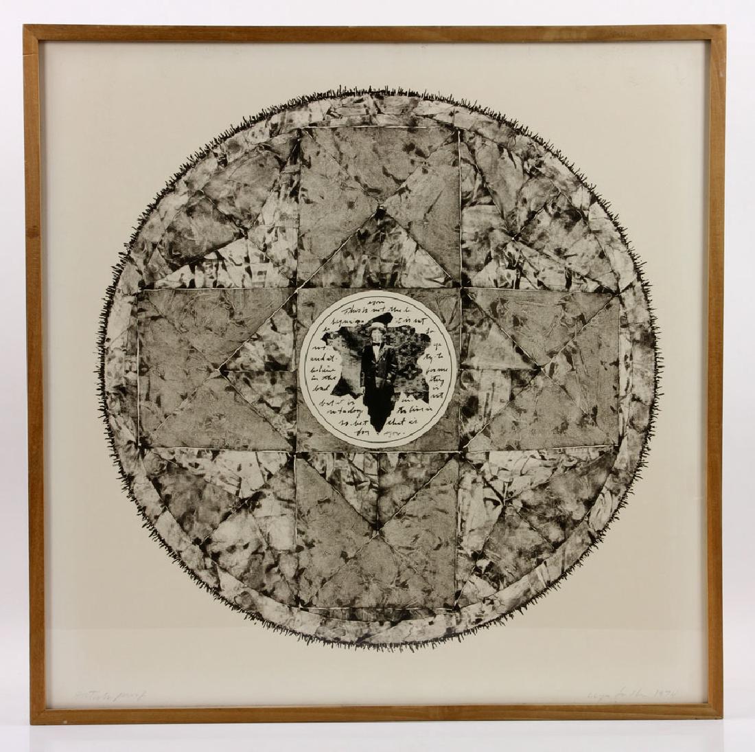 Llyn Foulkes, Artist Proof: Llyn Foulkes (American, 1934-), artist proof, untitled, signed and dated 1974 in pencil lower right, 22" sq (view), 23" sq (frame). Provenance: From a Los Angeles, California estate.