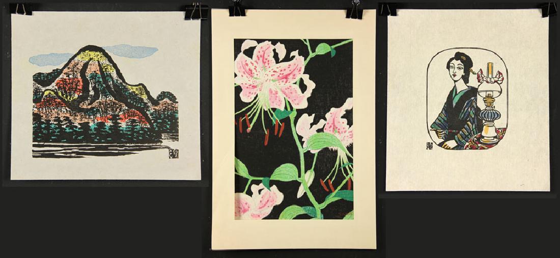Lot of 3 20th C. Japanese Woodblock Prints (1 of 8)