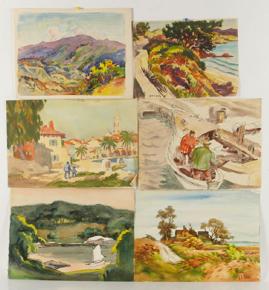 Lester G. Hornby Watercolor Grouping (1 of 7)